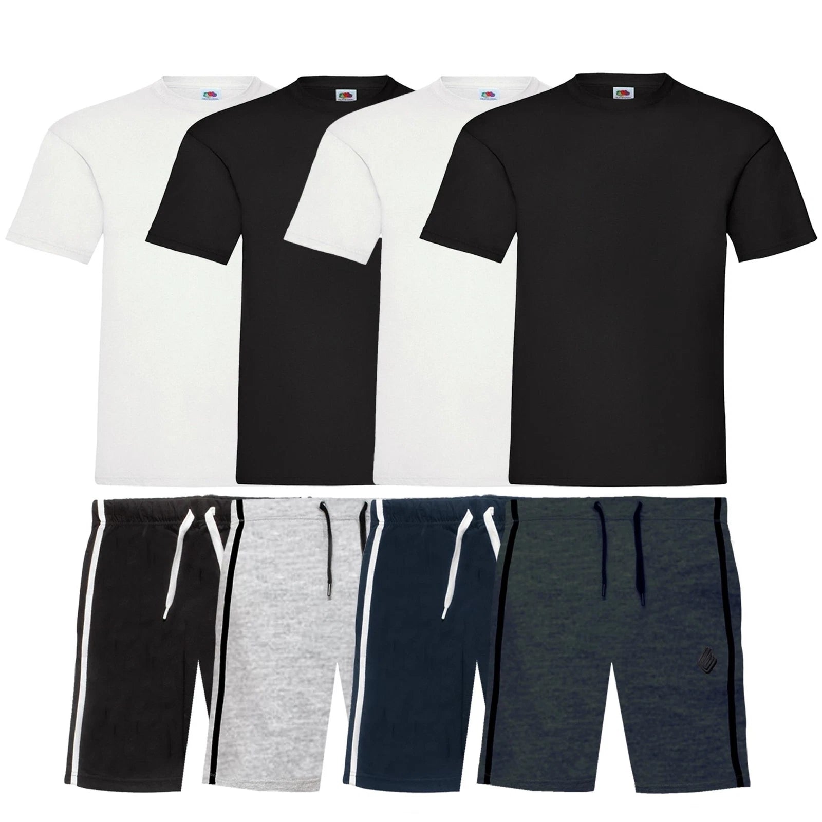 Enzo Mens Loungwear Set Short Sleeve T-Shirt Lounge Shorts Pyjama Suit S-2XL