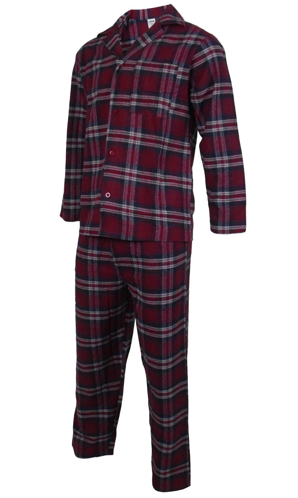 Mens Pyjamas Flannel/Brush Cotton Warm PJ Pyjama Set PJS Sizes S-4XL Nightwear