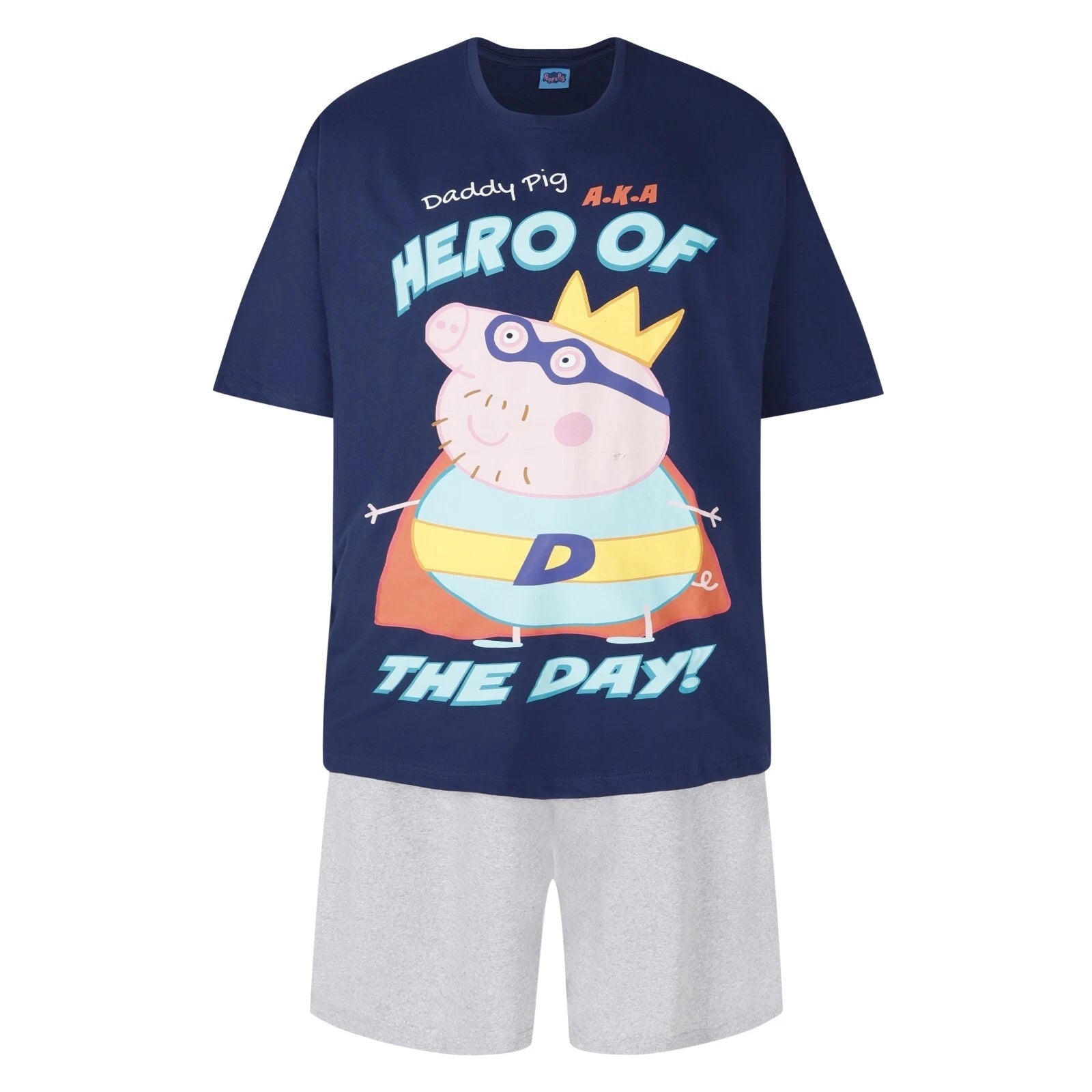 Mens Character Short Pyjama Set Plus Size Short PJ Sets Lounge Sleep Wear #HERO