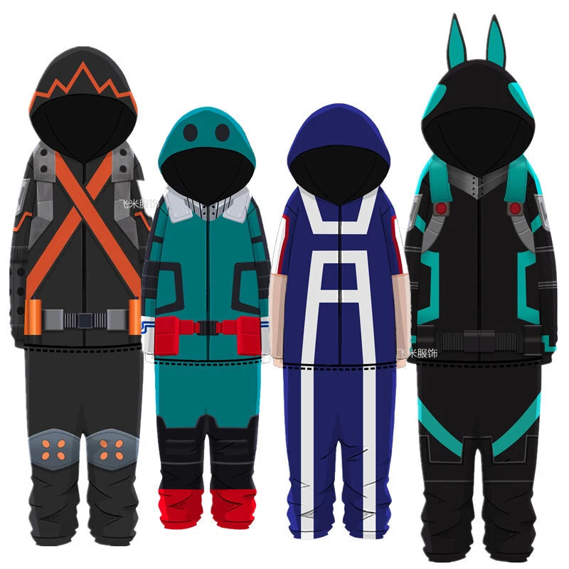 Anime My Hero Academia Pajamas Jumpsuit Cosplay Deku Sleepwear Nightgown Pyjamas