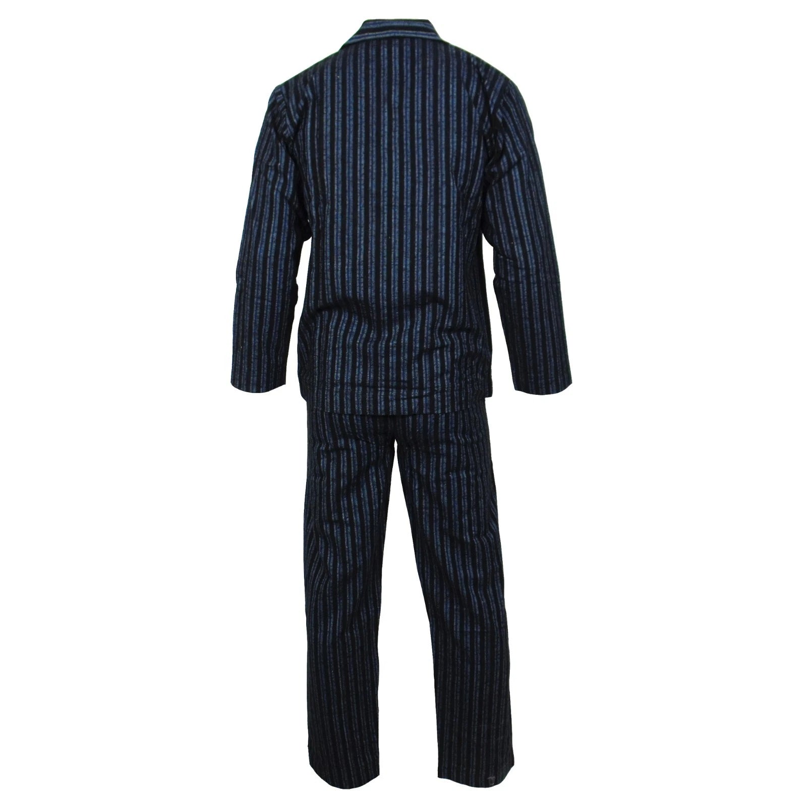 Mens Pyjamas Flannel Brushed Cotton Check Stripe Pyjama Set PJS Sizes S  2XL 3XL