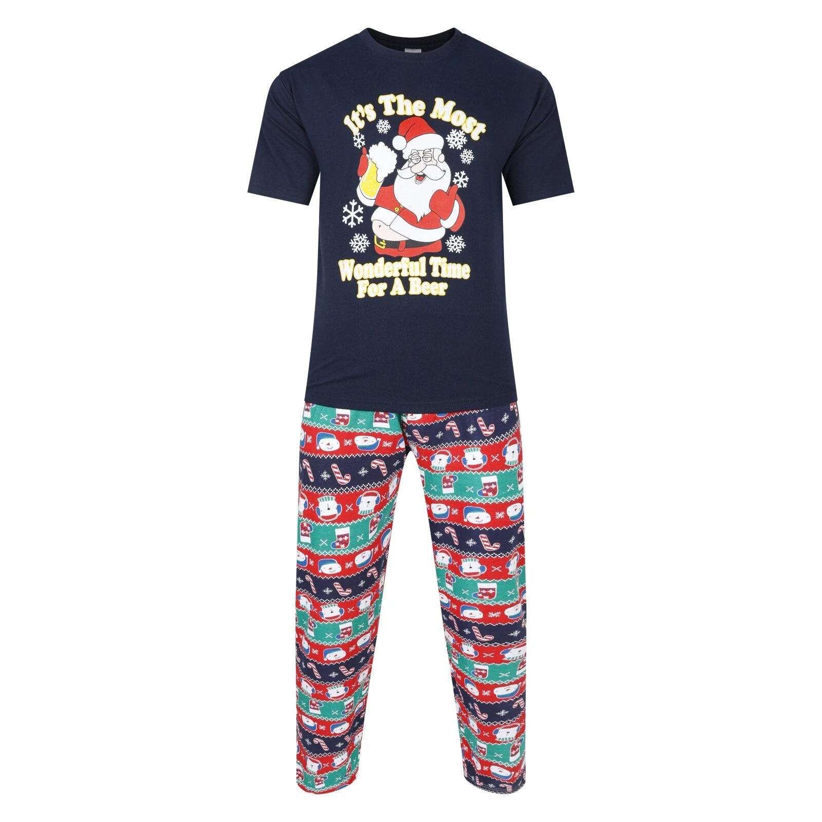 Mens Character Pyjamas S to XXL Cartoon Night Sleep Lounge PJ Sets Xmas Novelty