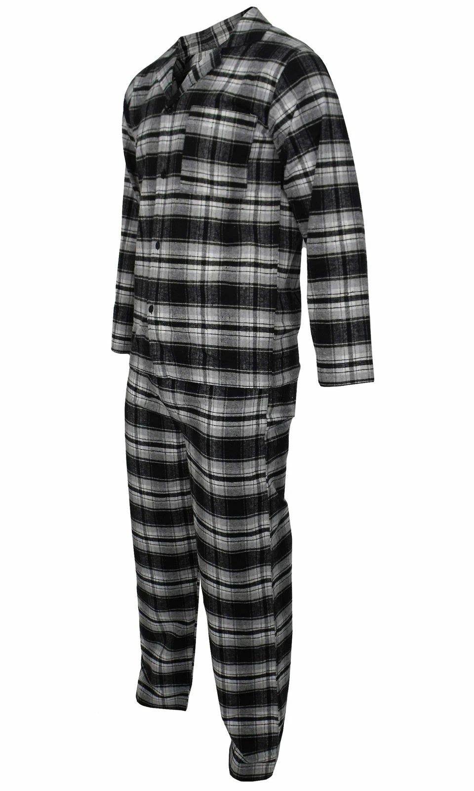 Mens Pyjamas Flannel/Brush Cotton Warm PJ Pyjama Set PJS Sizes S-4XL Nightwear