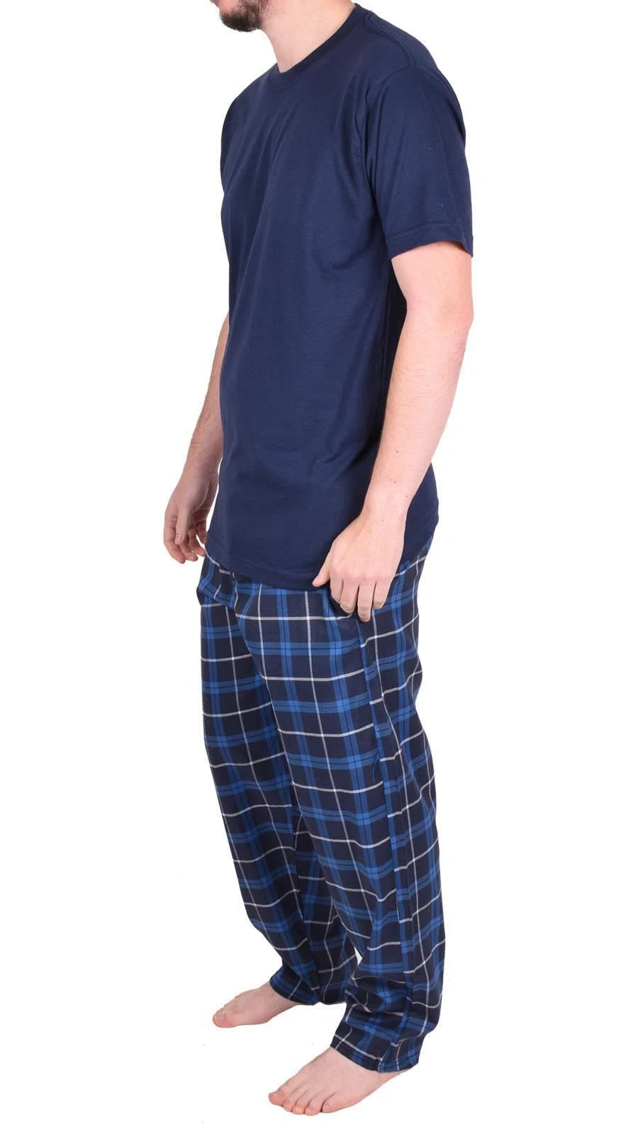 Mens Pyjamas Set Short Long Sleeve Two Piece TShirt Lounge Trouser PJ Nightwear