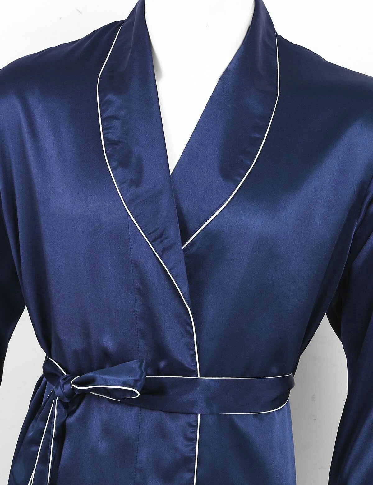 Men's Pajamas Set Soft Satin Homewear Ice Silk Bathrobes Sleepwear Nightwear