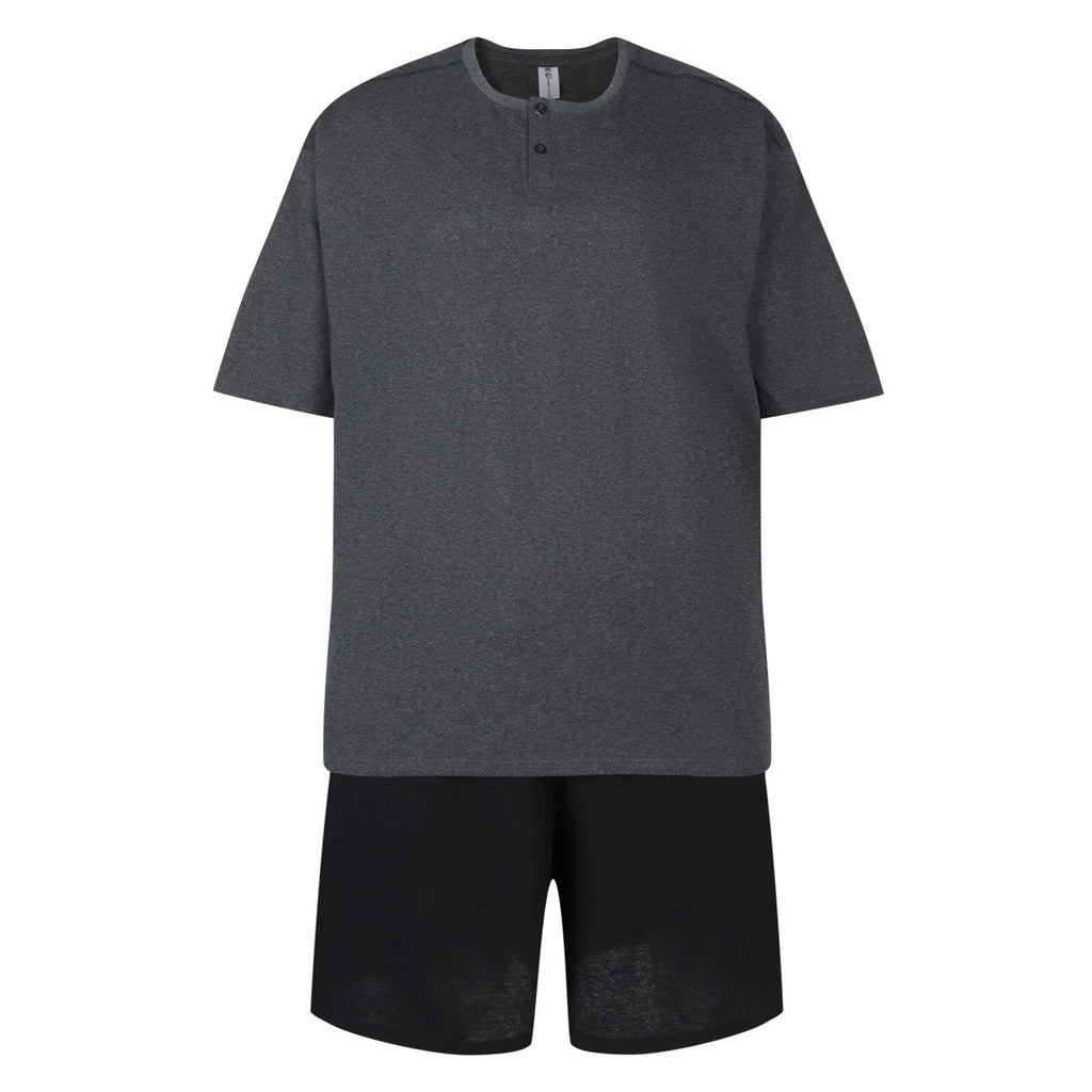 Mens Plus Size Short Pyjama Sets 3XL 4XL 5XL 6XL Sleep Lounge Wear PJ Set New