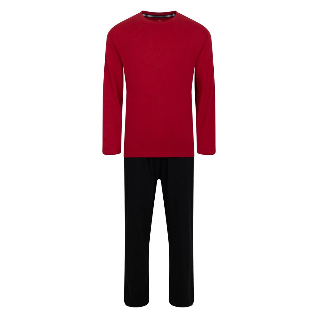 Mens Pyjamas Hanes Long Sleeve Long PJ Sets 5 Colours Sizes S - XXXXXL Brand New