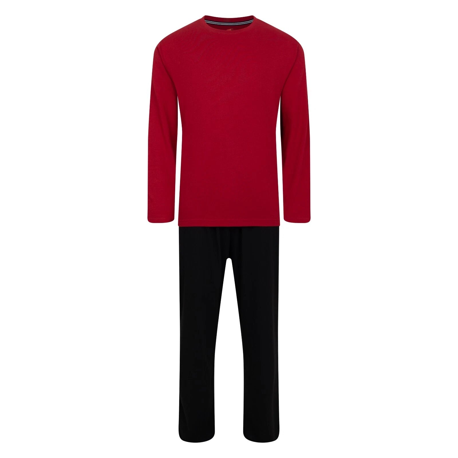 Mens Pyjamas Hanes Long Sleeve Long PJ Sets 5 Colours Sizes S - XXXXXL Brand New