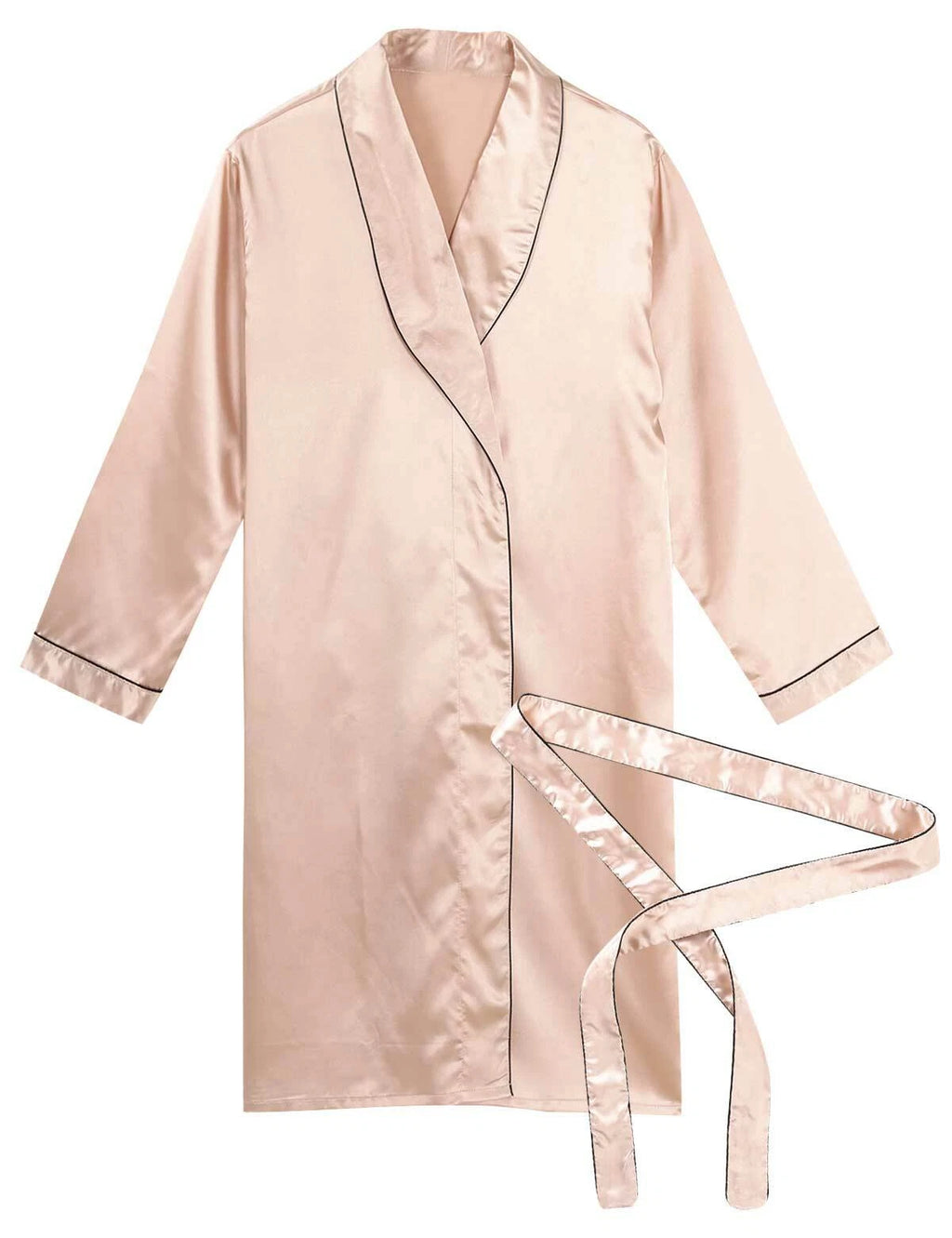 Men Silk Satin Pajamas Set Shirt Top Shorts Pants Long Robe Sleepwear Nightwear