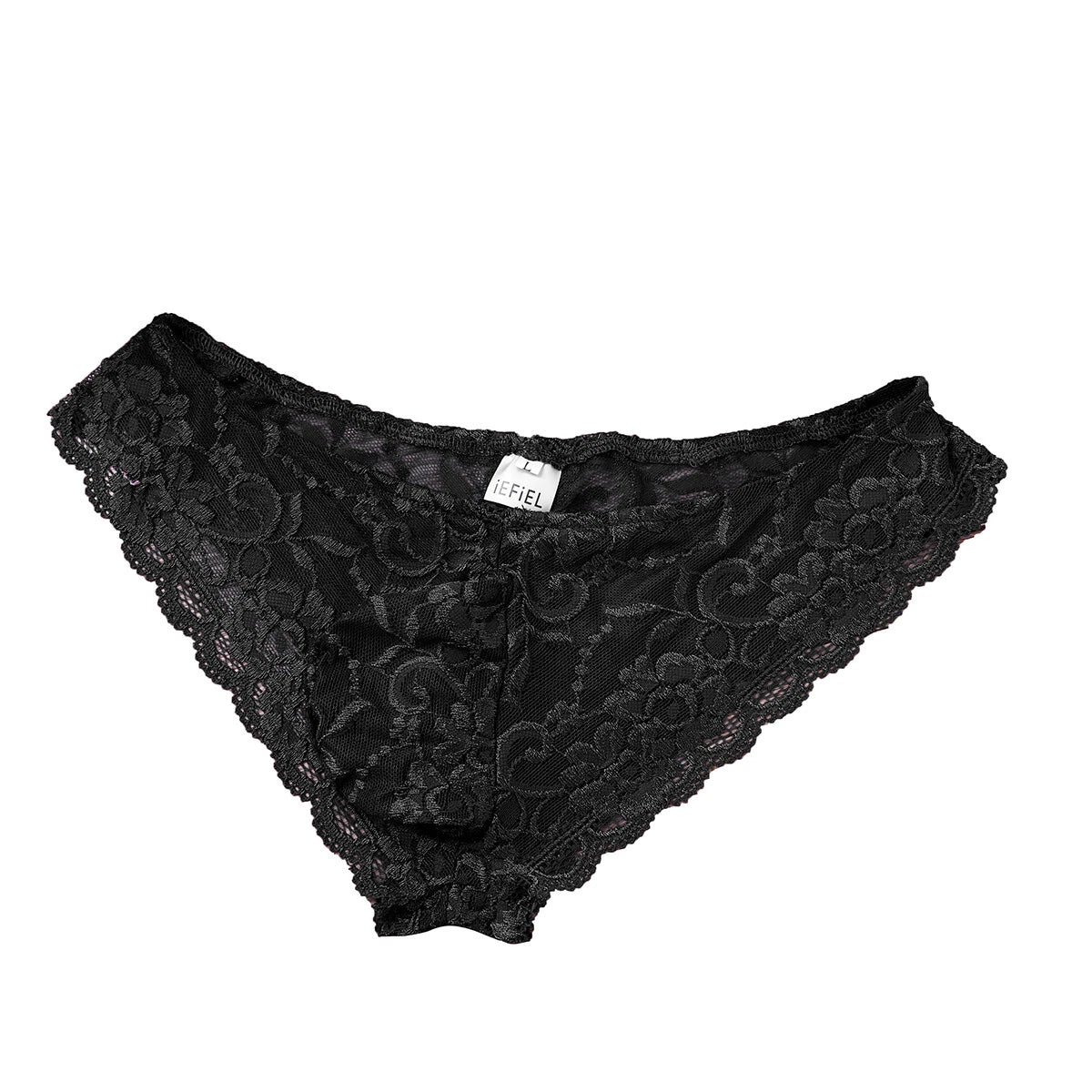 Men Ruffled Lingerie Set Cami Straps Bandeau Bra Thong 2Pcs Crossdresser Pajamas