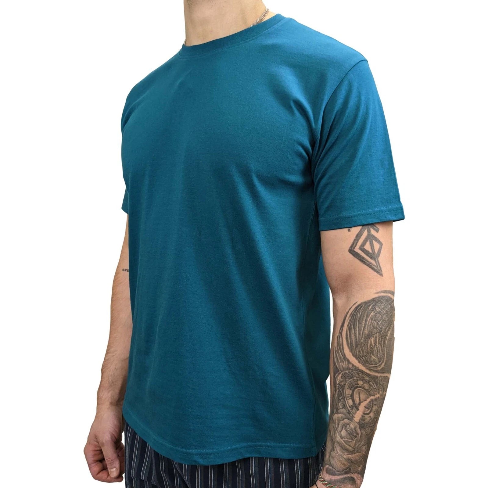 Pyjama SET Mens Cotton Top & Pant Lounge Pockets Sleep 2 Piece PJS Summer M/4XL