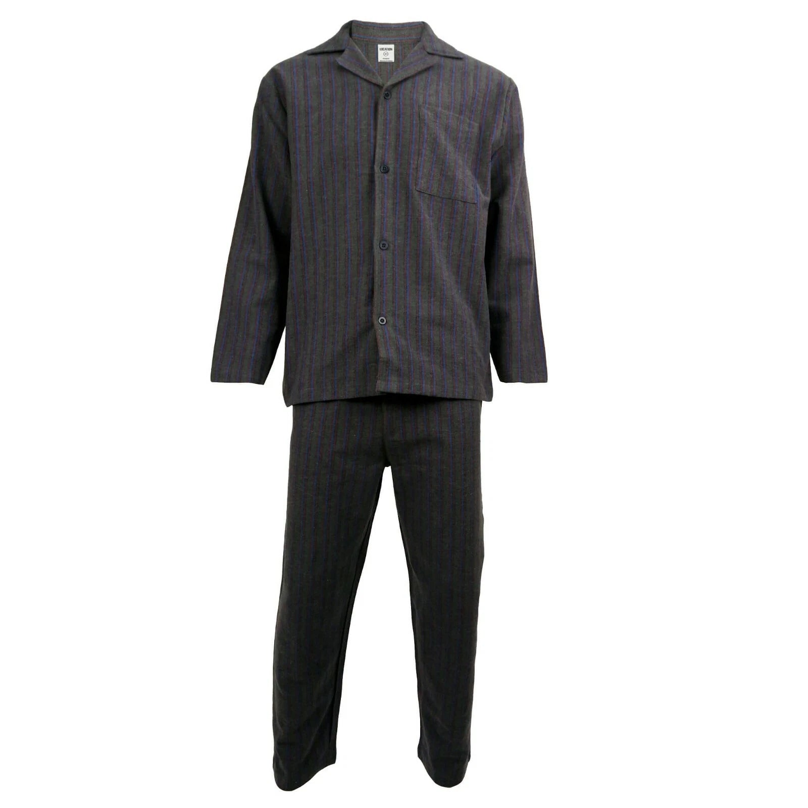 Mens Pyjamas Flannel/Brush Cotton Warm PJ Pyjama Set PJS Sizes S-4XL Nightwear