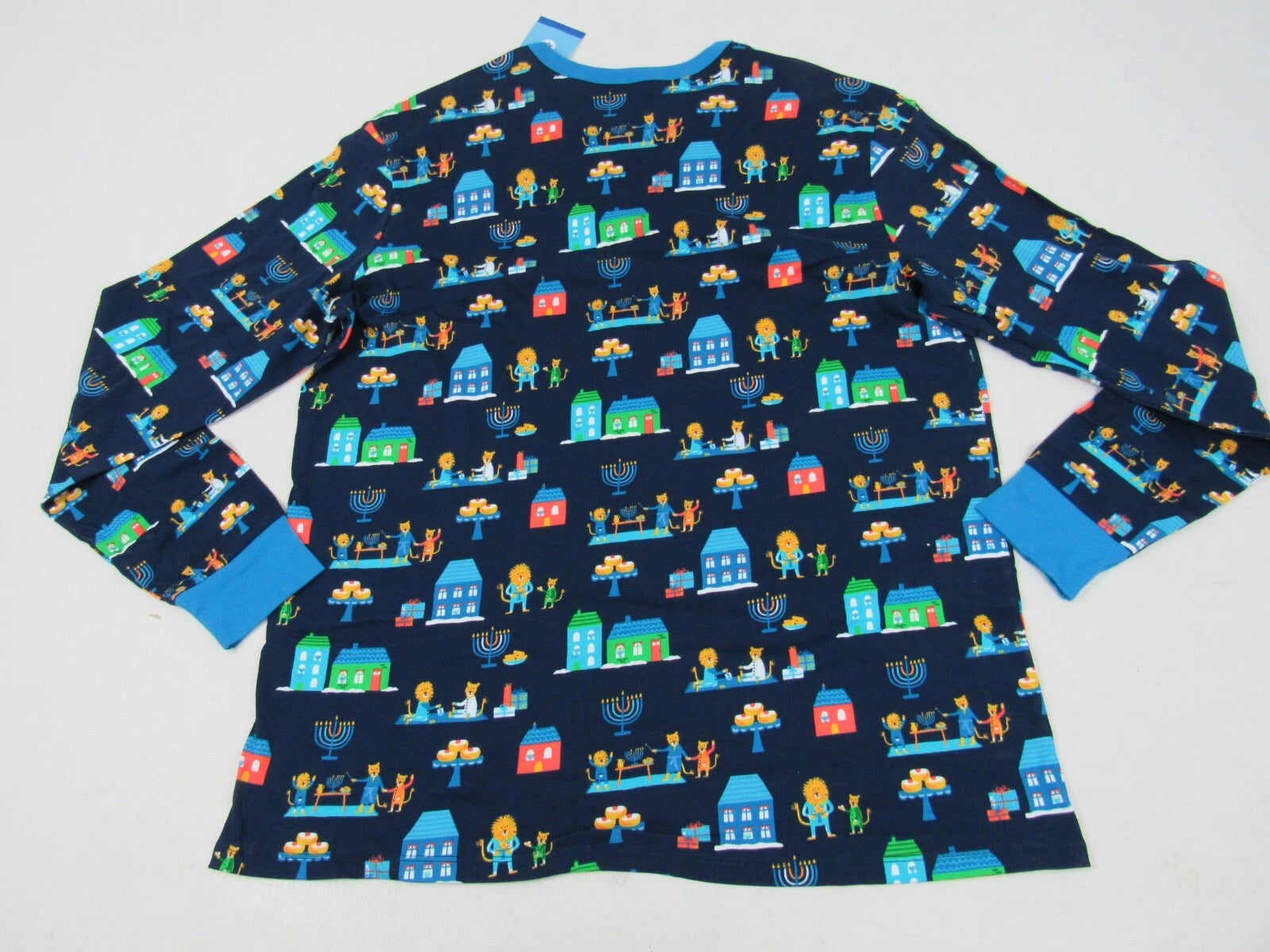 Target Mens Blue 2-Piece Long-Sleeve Lion Pajama Set