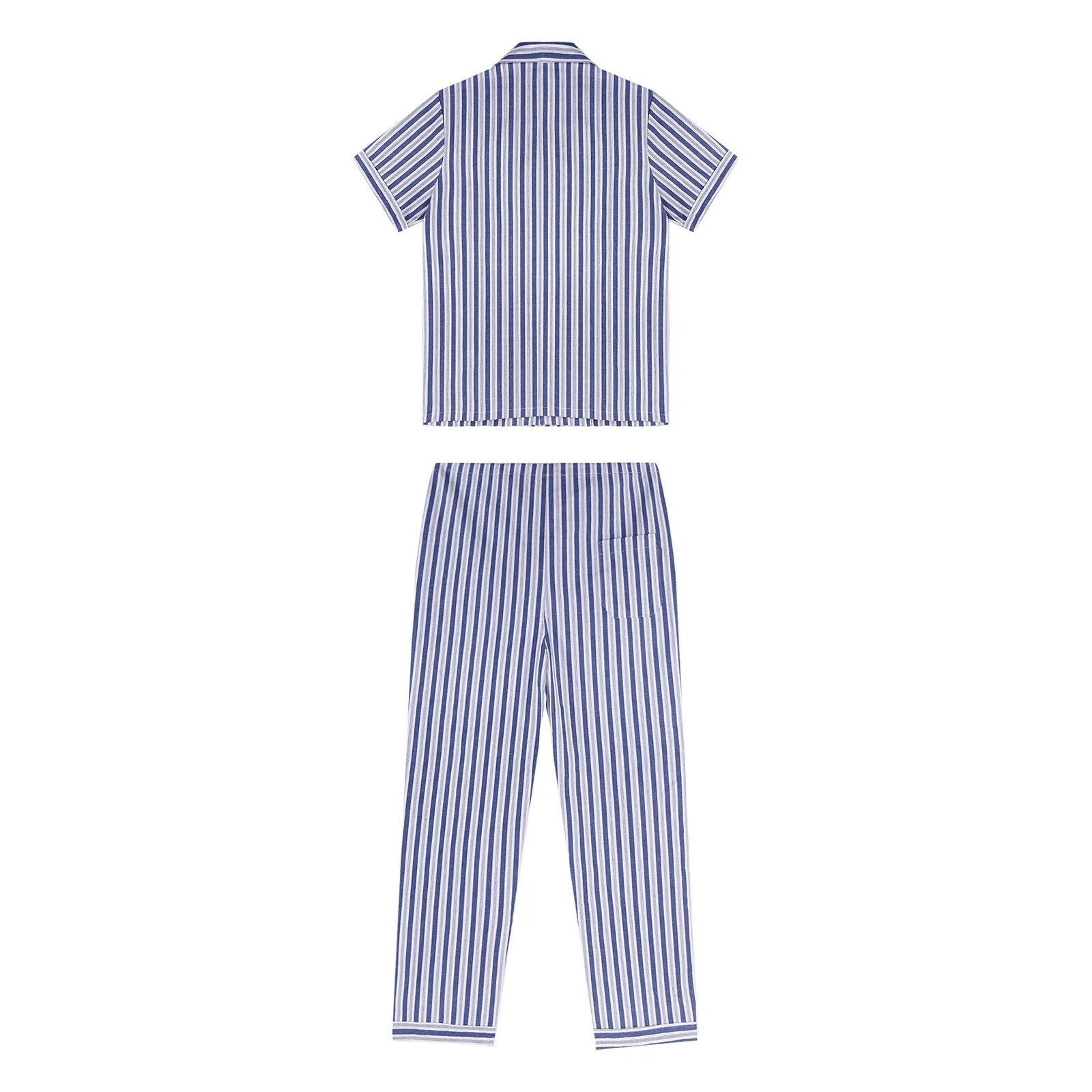 Mens Homewear 2pcs Pajama Set Sleep Sleepwear Shirt Nightgown Button Down Suits