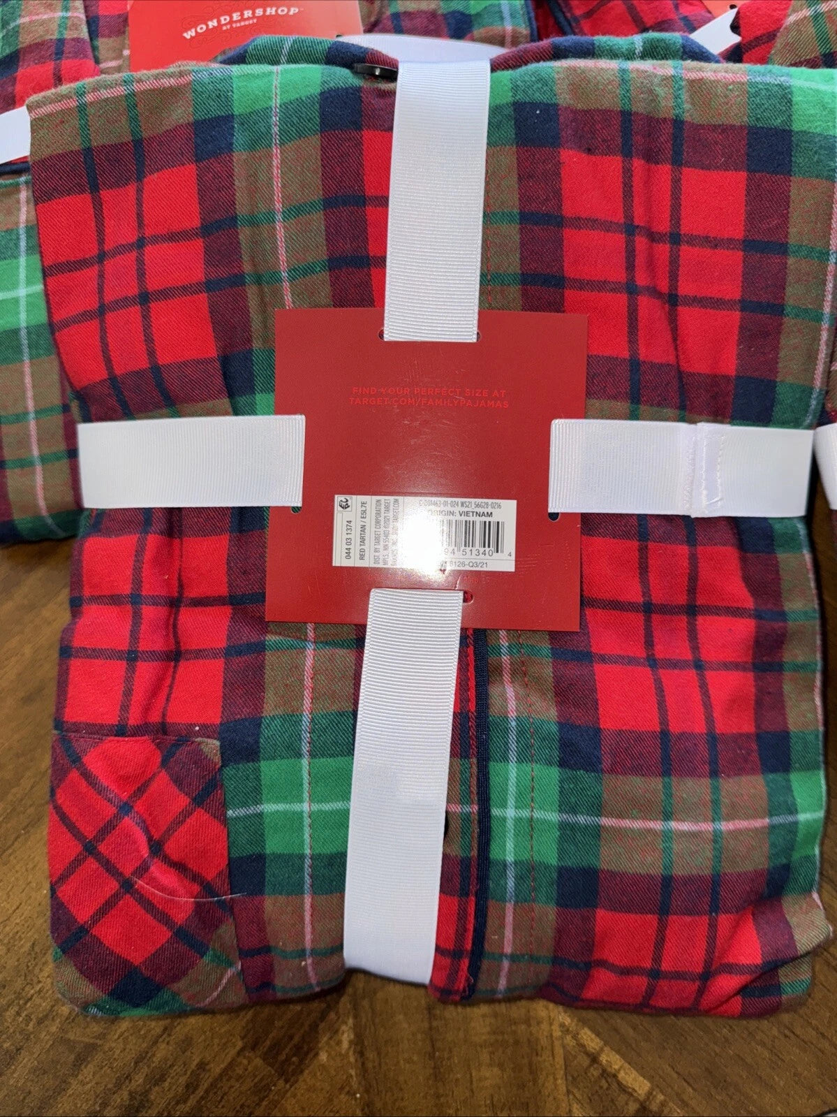 Plaid Flannel Pajama Set - Wondershop Green/Black/Red Tartan Man Sizes  NEW