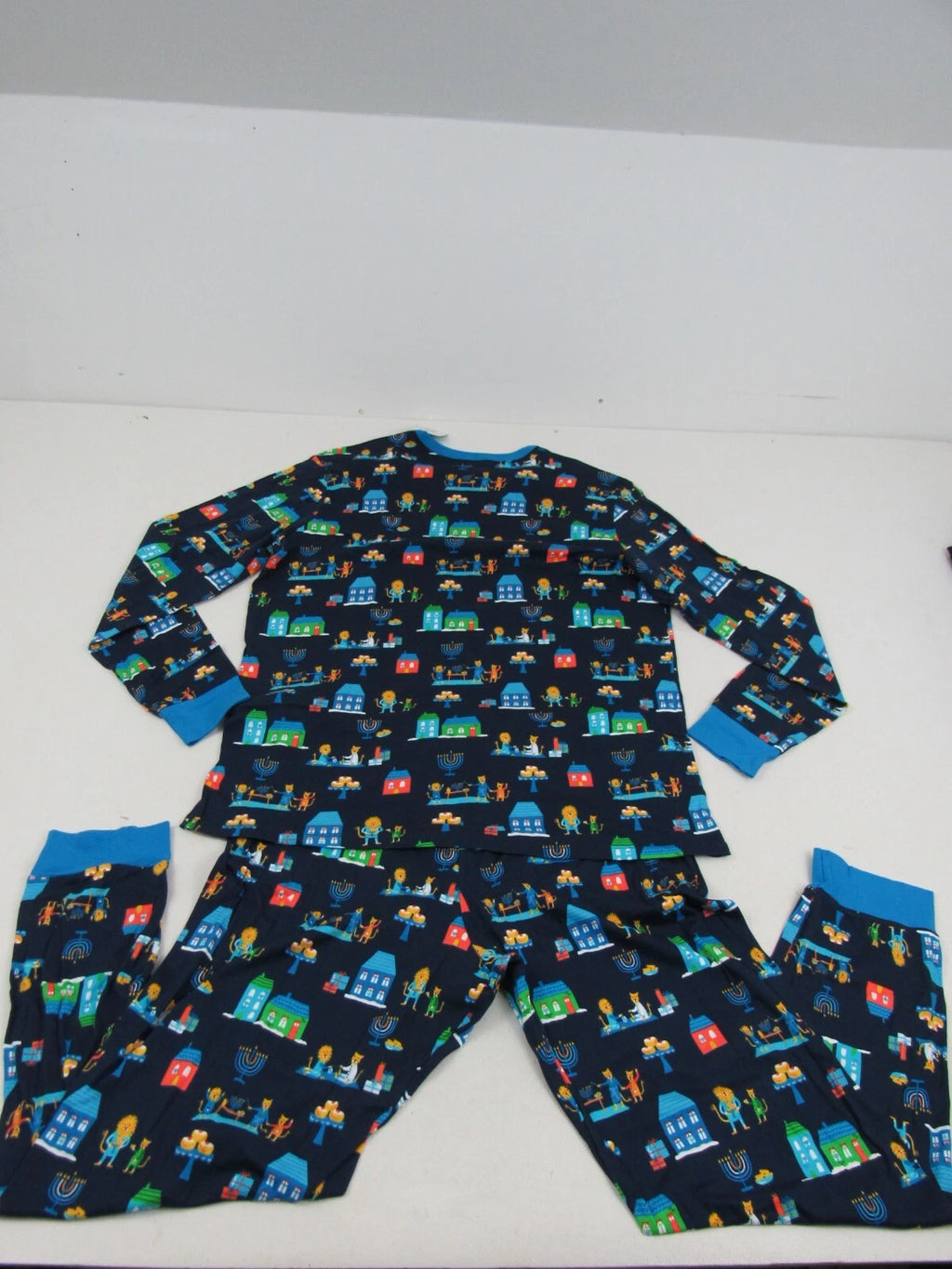 Target Mens Blue 2-Piece Long-Sleeve Lion Pajama Set