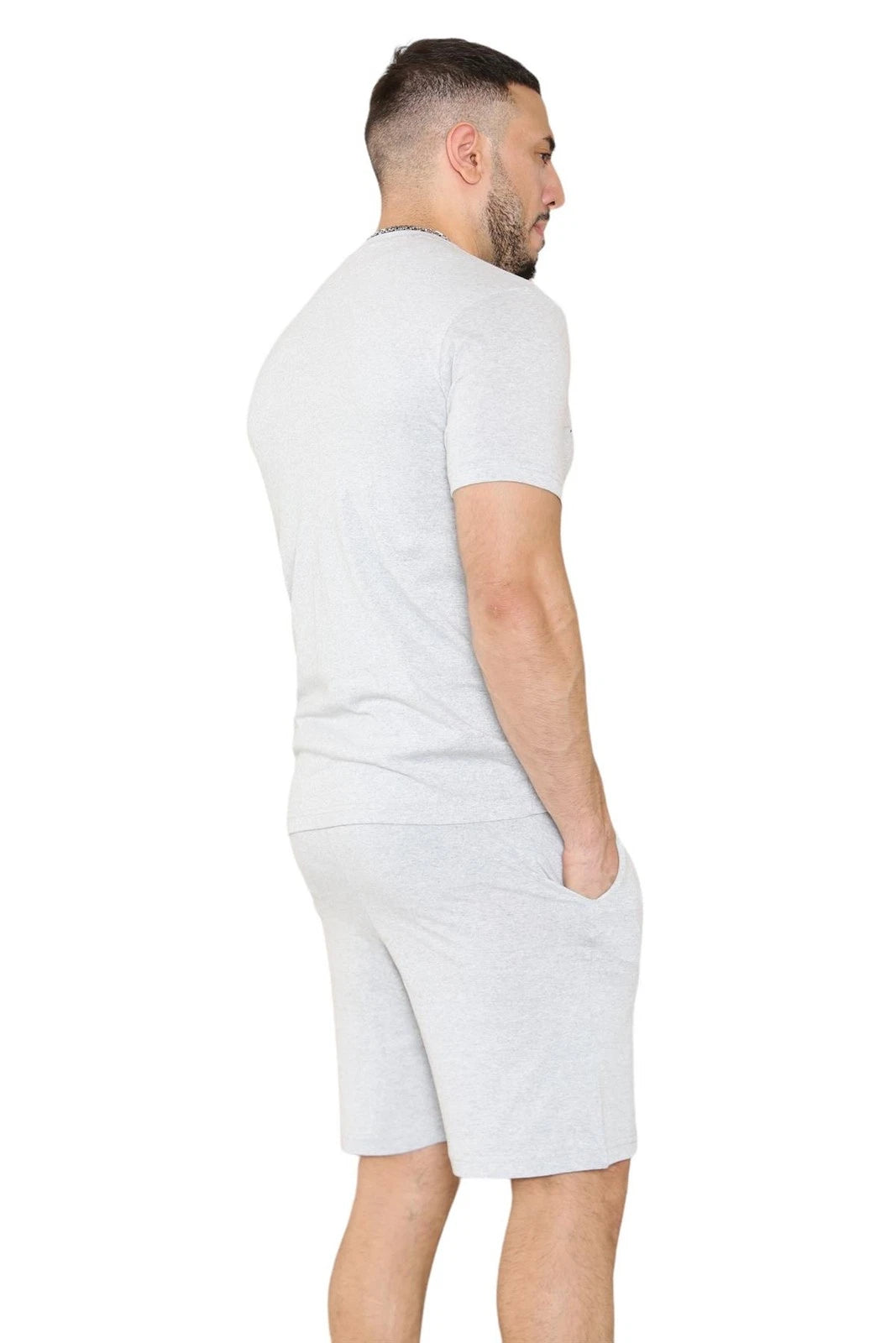 Mens Pyjamas T Shirt Shorts Set Nightwear Loungewear Short Sleeve Pjs Size S-XL