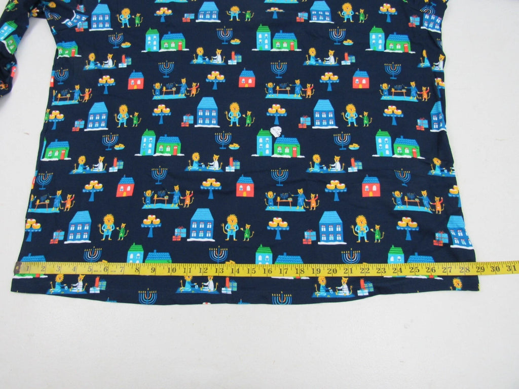 Target Mens Blue 2-Piece Long-Sleeve Lion Pajama Set