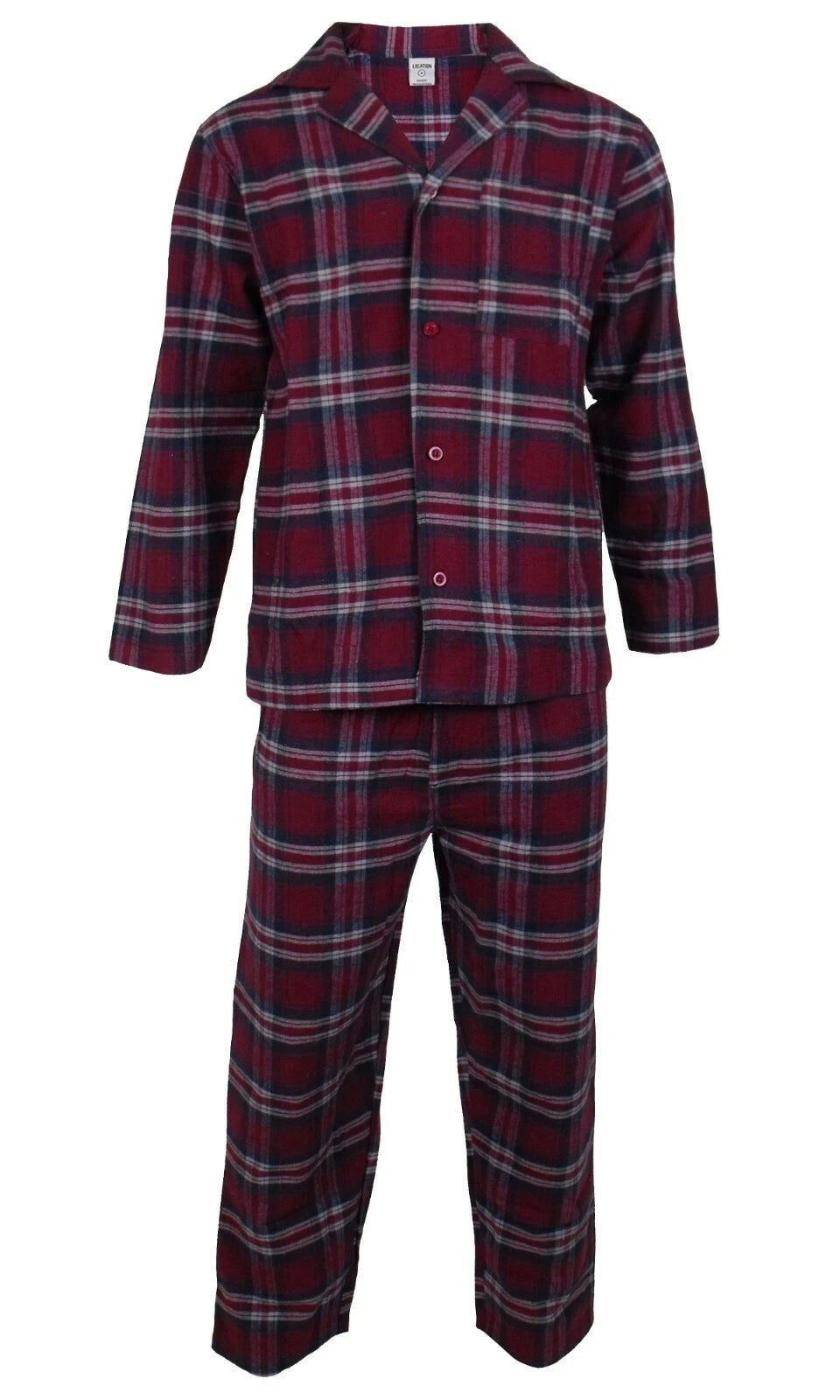 Mens Pyjamas Flannel/Brush Cotton Warm PJ Pyjama Set PJS Sizes S-4XL Nightwear