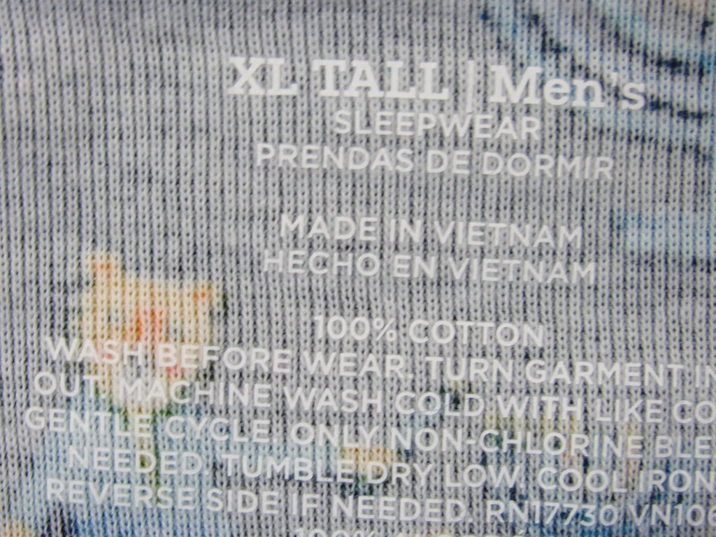 Target Mens Blue 2-Piece Long-Sleeve Lion Pajama Set