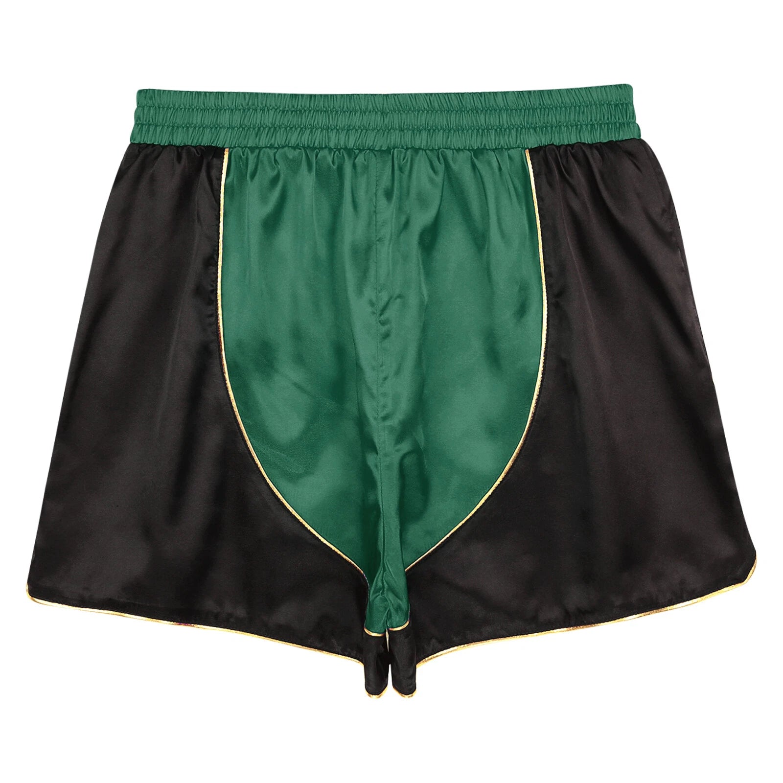 Men's Silk Satin Pajamas Set Vest Top and Boxer Shorts Sleepwear Home Loungewear