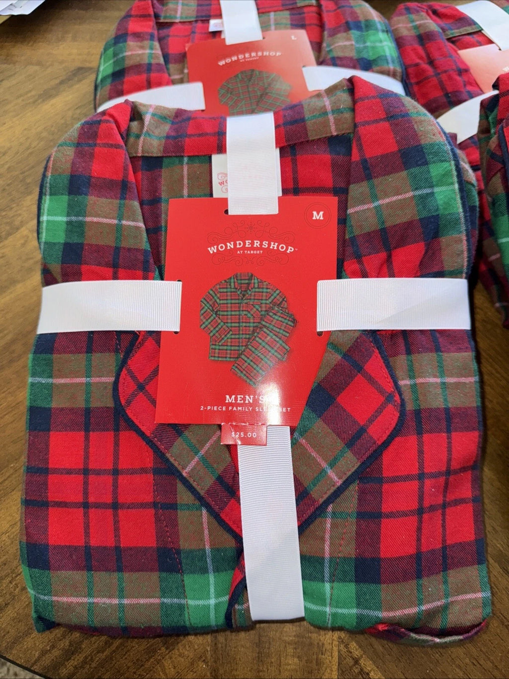 Plaid Flannel Pajama Set - Wondershop Green/Black/Red Tartan Man Sizes  NEW