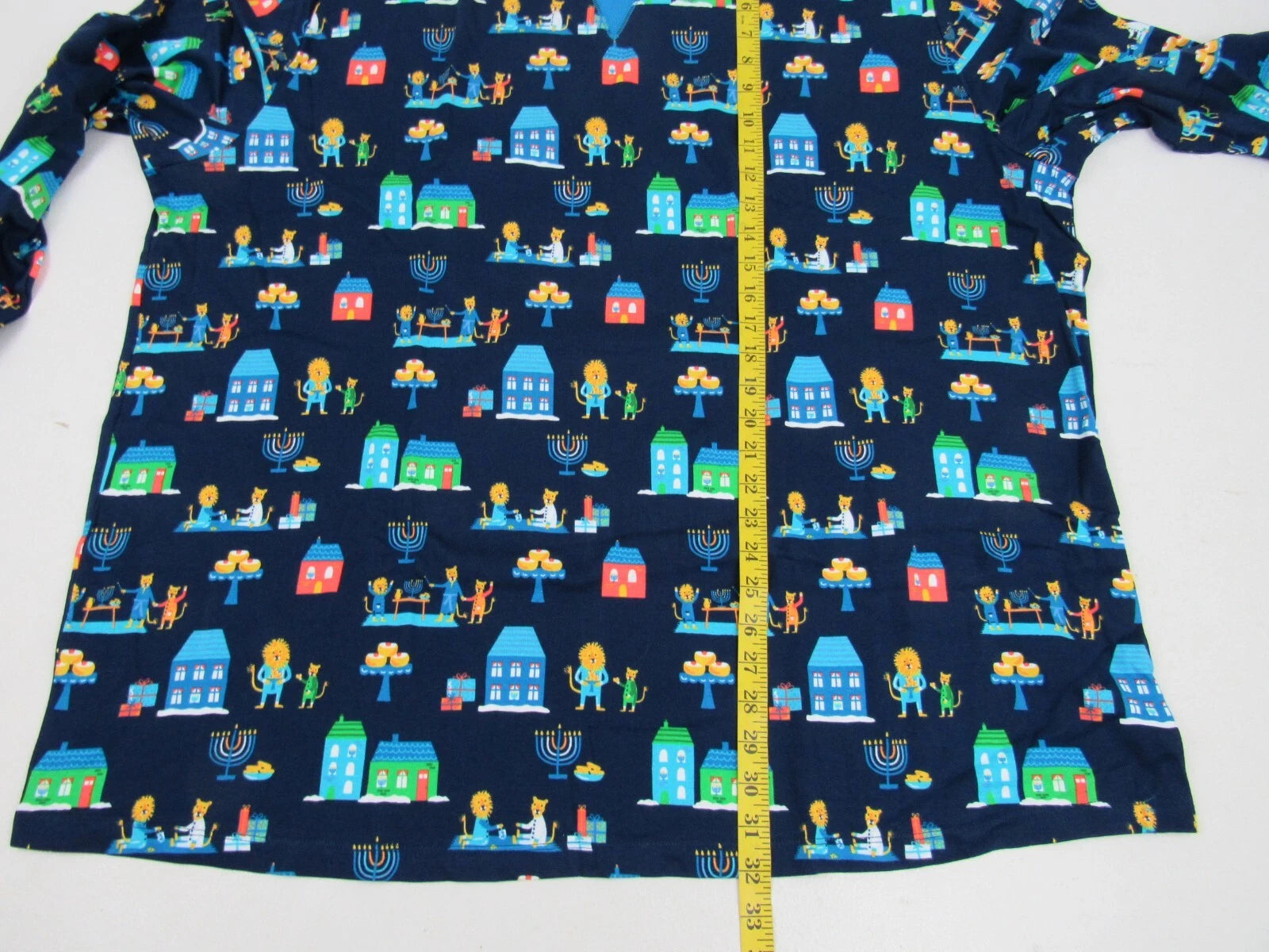 Target Mens Blue 2-Piece Long-Sleeve Lion Pajama Set