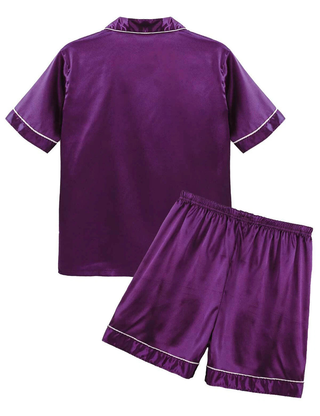 Men's Pajamas Set Soft Satin Homewear Ice Silk Bathrobes Sleepwear Nightwear