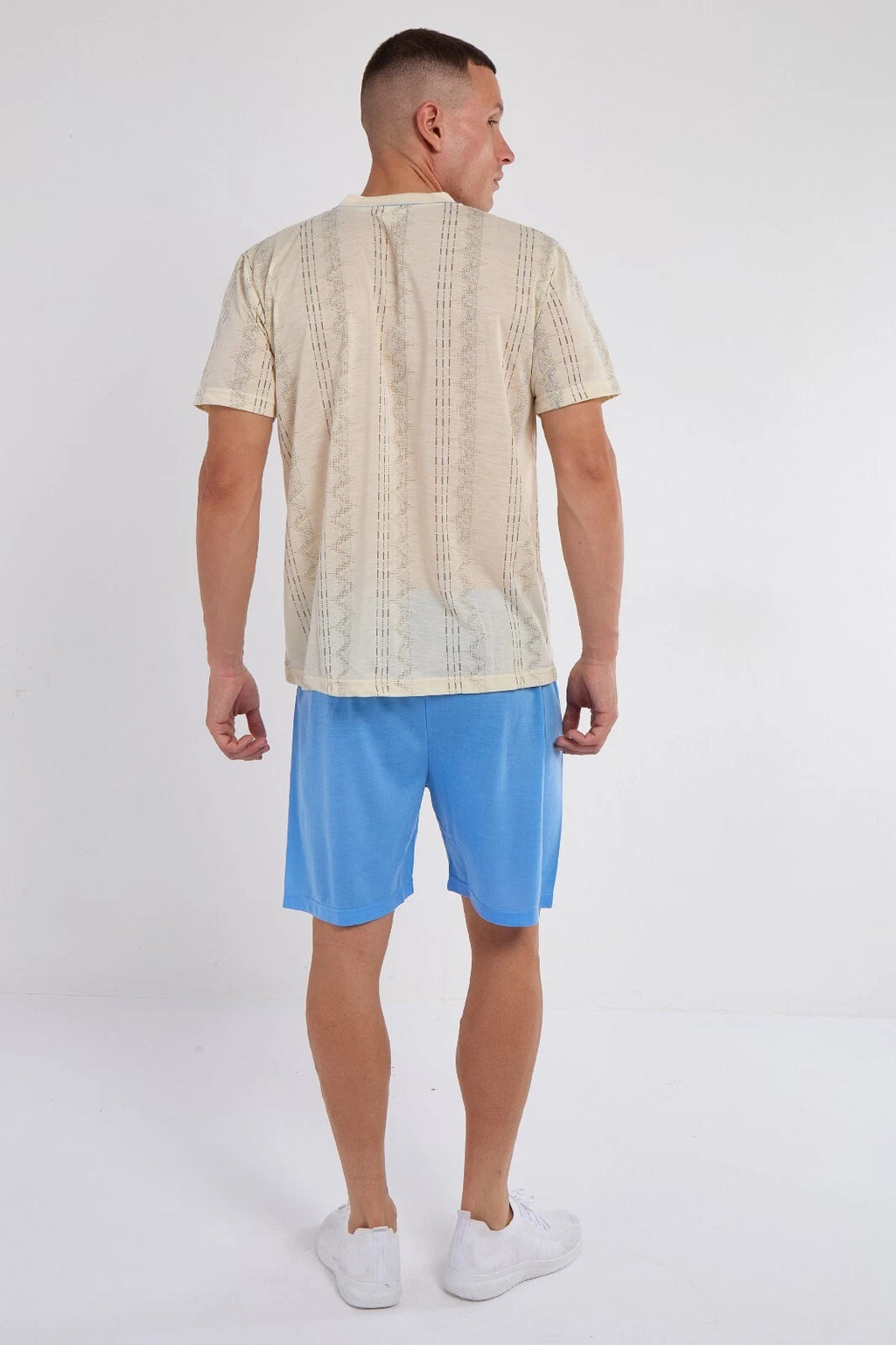 Mens SUMMER Cool Pyjamas Shorts Set Short Sleeve Nightwear Pjs Loungewear Cotton