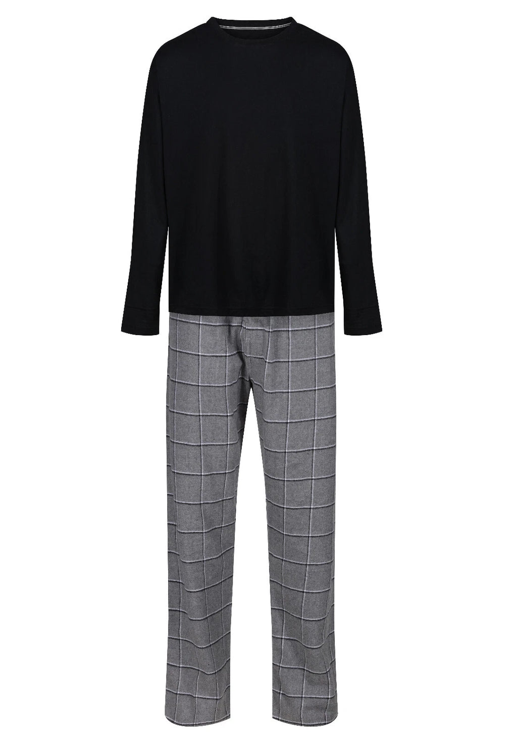 MENS PYJAMAS HANES KNIT TOP FLANNEL PANT PJ SETS S-XXL LOUNGE SLEEP NIGHT WEAR