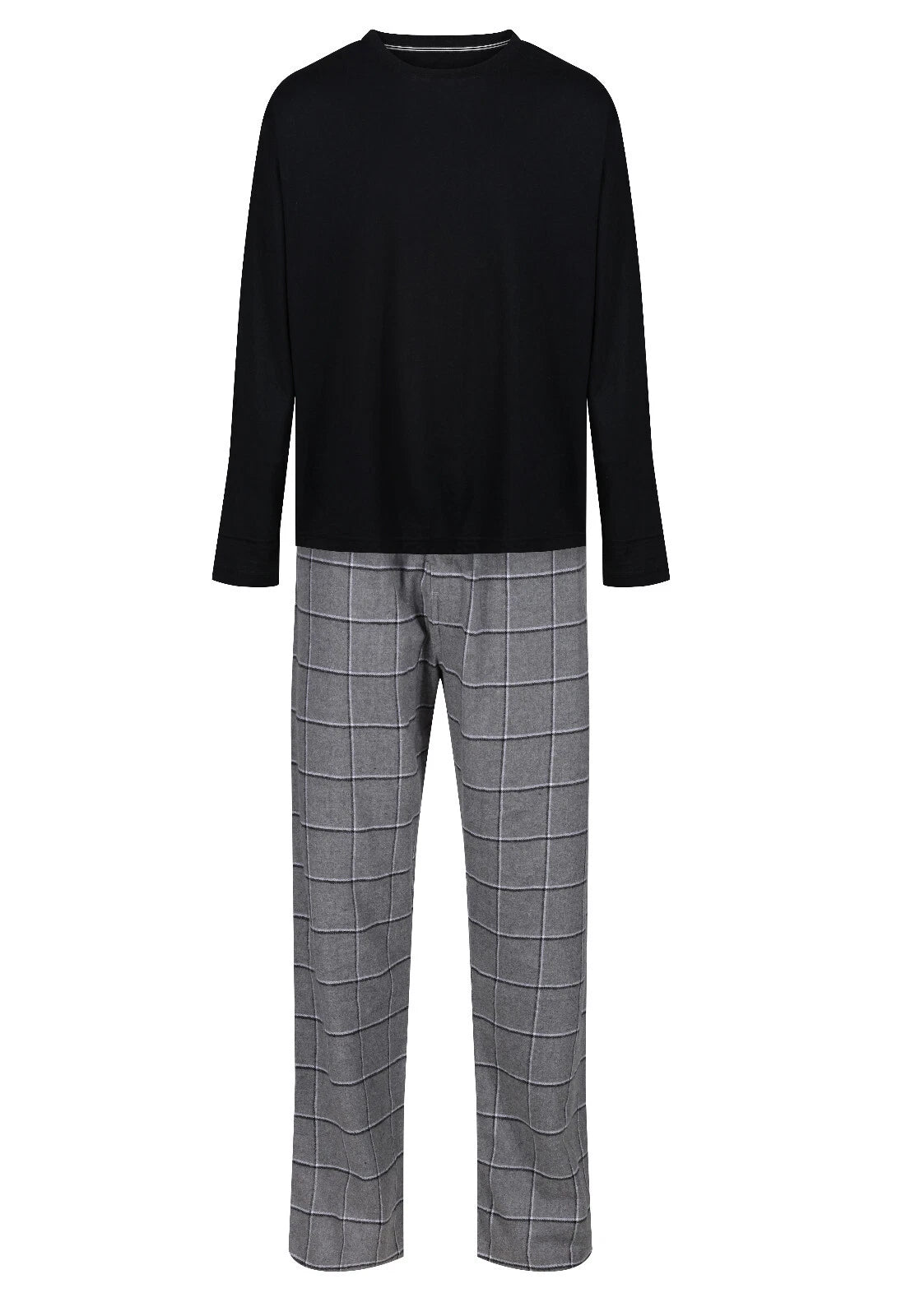 MENS PYJAMAS HANES KNIT TOP FLANNEL PANT PJ SETS S-XXL LOUNGE SLEEP NIGHT WEAR