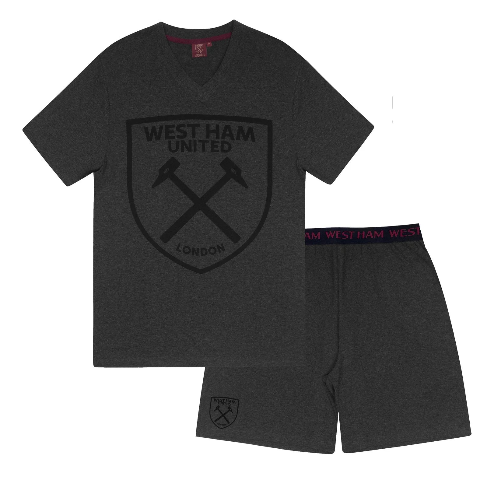 West Ham United FC Mens Pyjamas Short Loungewear OFFICIAL Football Gift