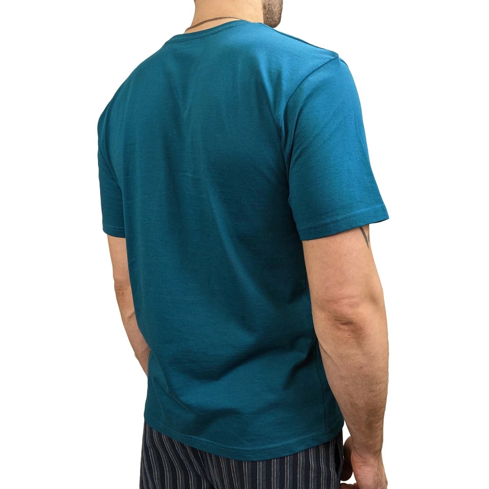 Pyjama SET Mens Cotton Top & Pant Lounge Pockets Sleep 2 Piece PJS Summer M/4XL