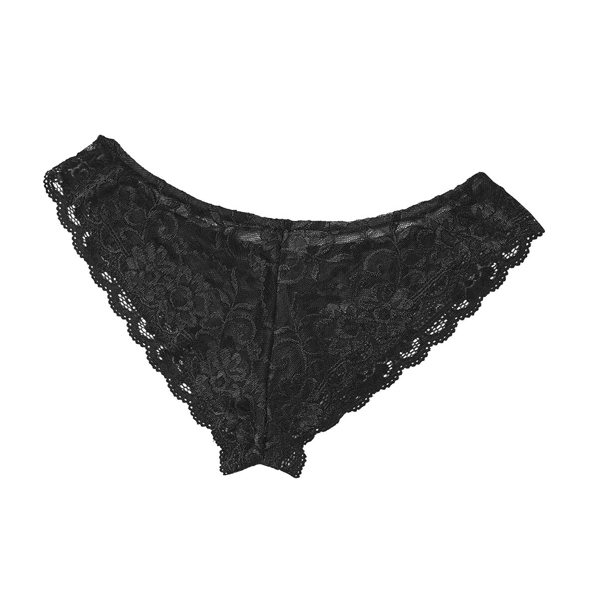 Men Ruffled Lingerie Set Cami Straps Bandeau Bra Thong 2Pcs Crossdresser Pajamas