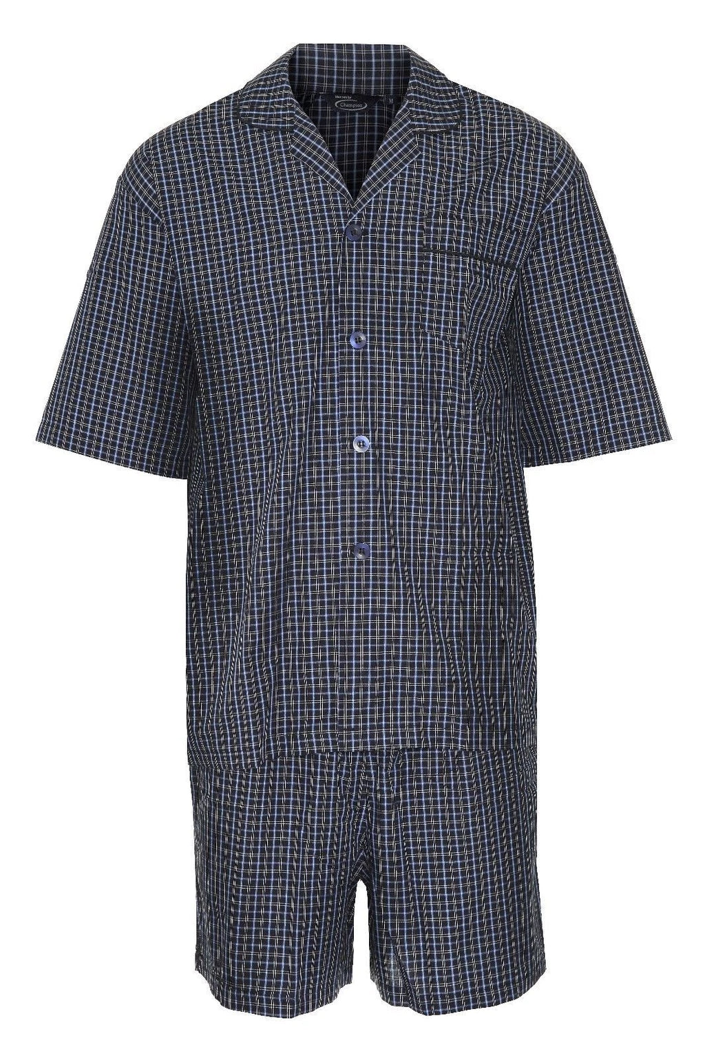 Men's Summer Pajama Set Short Sleeve Shirt Shorts Pajama by Champion luxury pj's