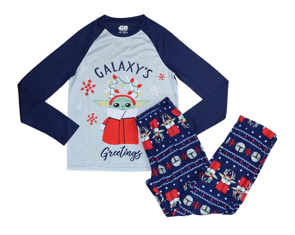 Star Wars Mandalorian Full Length Pants & Top Men's 2-Piece Pajama Set NWT