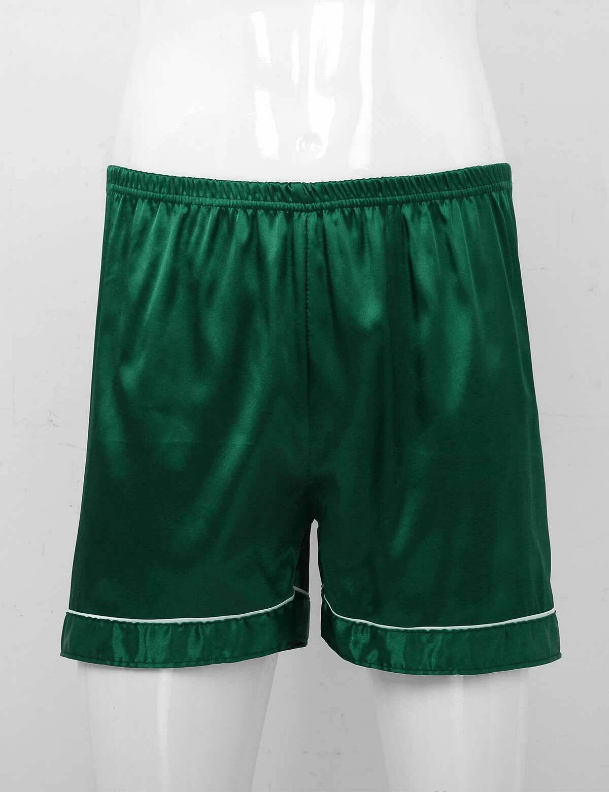 Men's Pajamas Set Soft Satin Homewear Ice Silk Bathrobes Sleepwear Nightwear