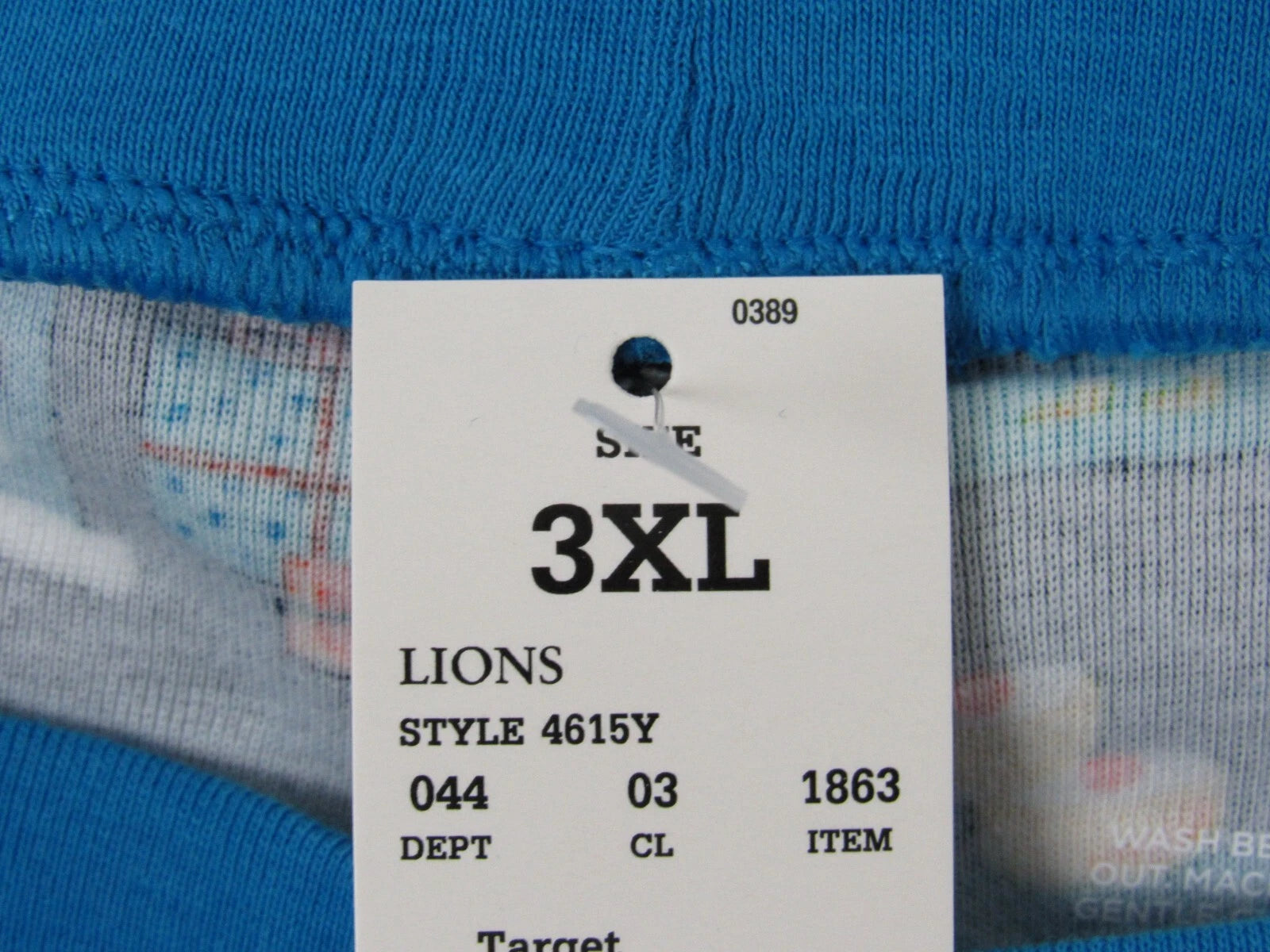 Target Mens Blue 2-Piece Long-Sleeve Lion Pajama Set