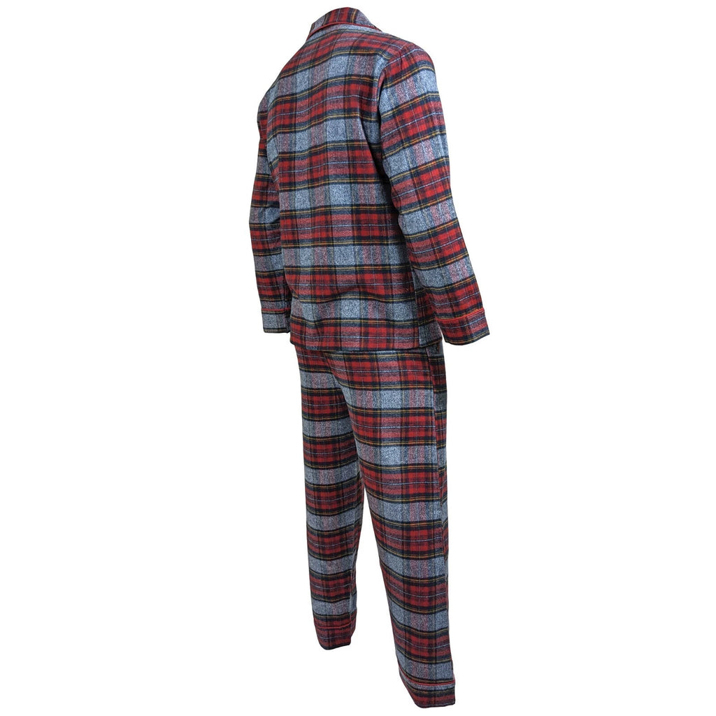 Mens Pyjamas Flannel/Brush Cotton Warm PJ Pyjama Set PJS Sizes S-4XL Nightwear