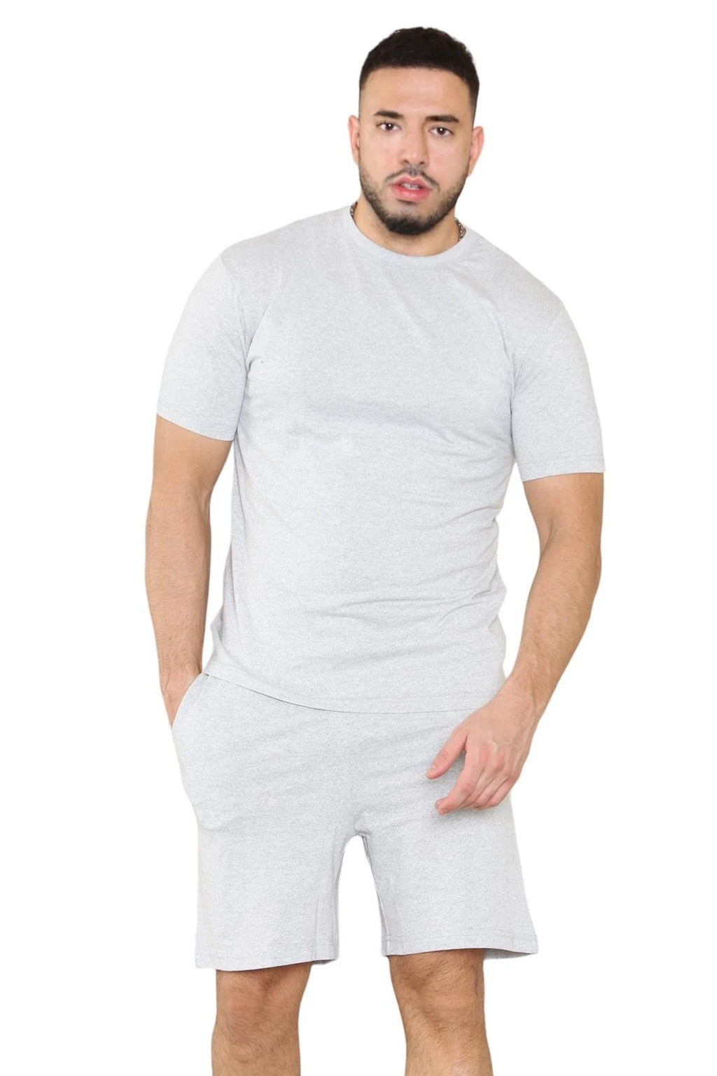 Mens Pyjamas T Shirt Shorts Set Nightwear Loungewear Short Sleeve Pjs Size S-XL