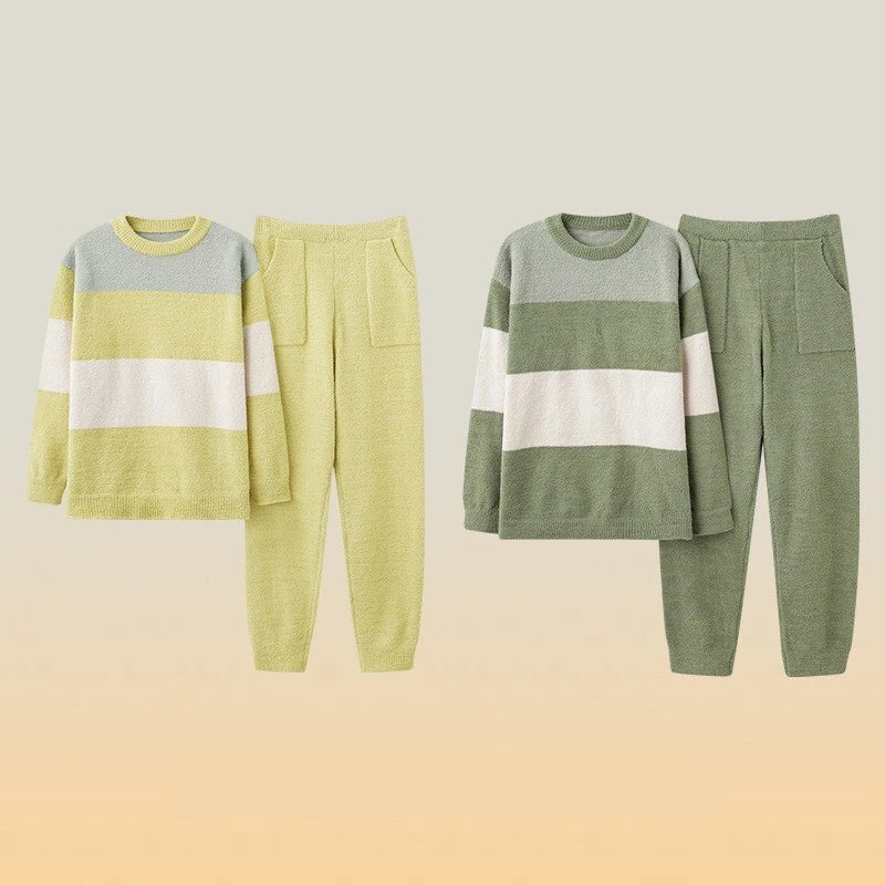 Men's Women Sleepwear Couples Sport Outdoor Warm Winter Comfortable Pajamas Set
