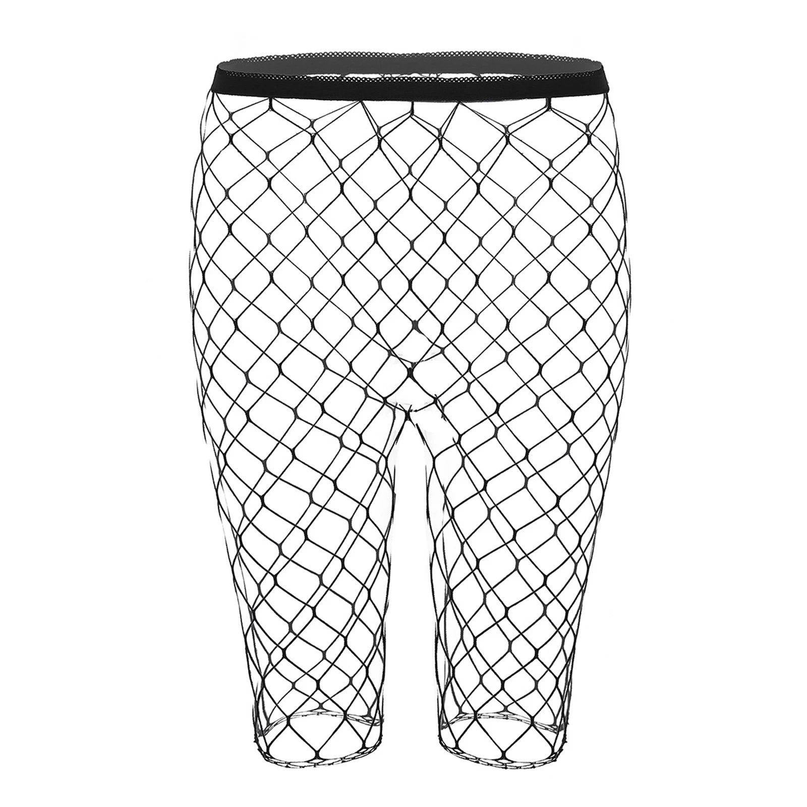 Men Shiny Glossy See-Through Metallic Chiffon Jumpsuit Bodysuit /Pajama Set