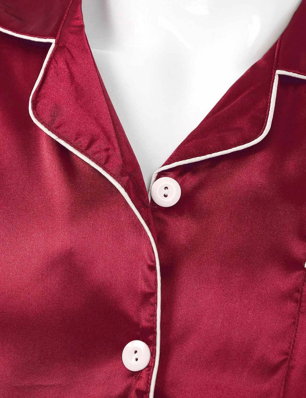 Men Silk Satin Pajamas Set Shirt Top Shorts Pants Long Robe Sleepwear Nightwear