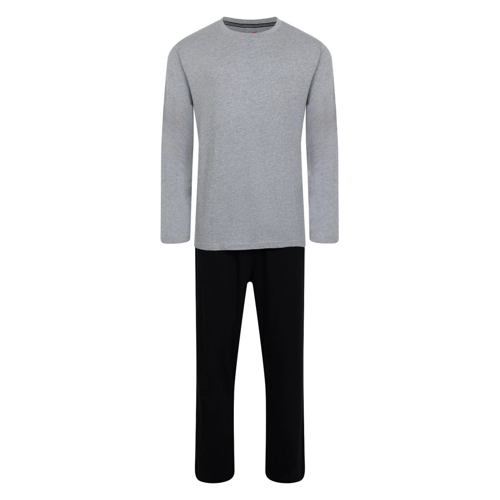 Mens Pyjamas Hanes Long Sleeve Long PJ Sets 5 Colours Sizes S - XXXXXL Brand New