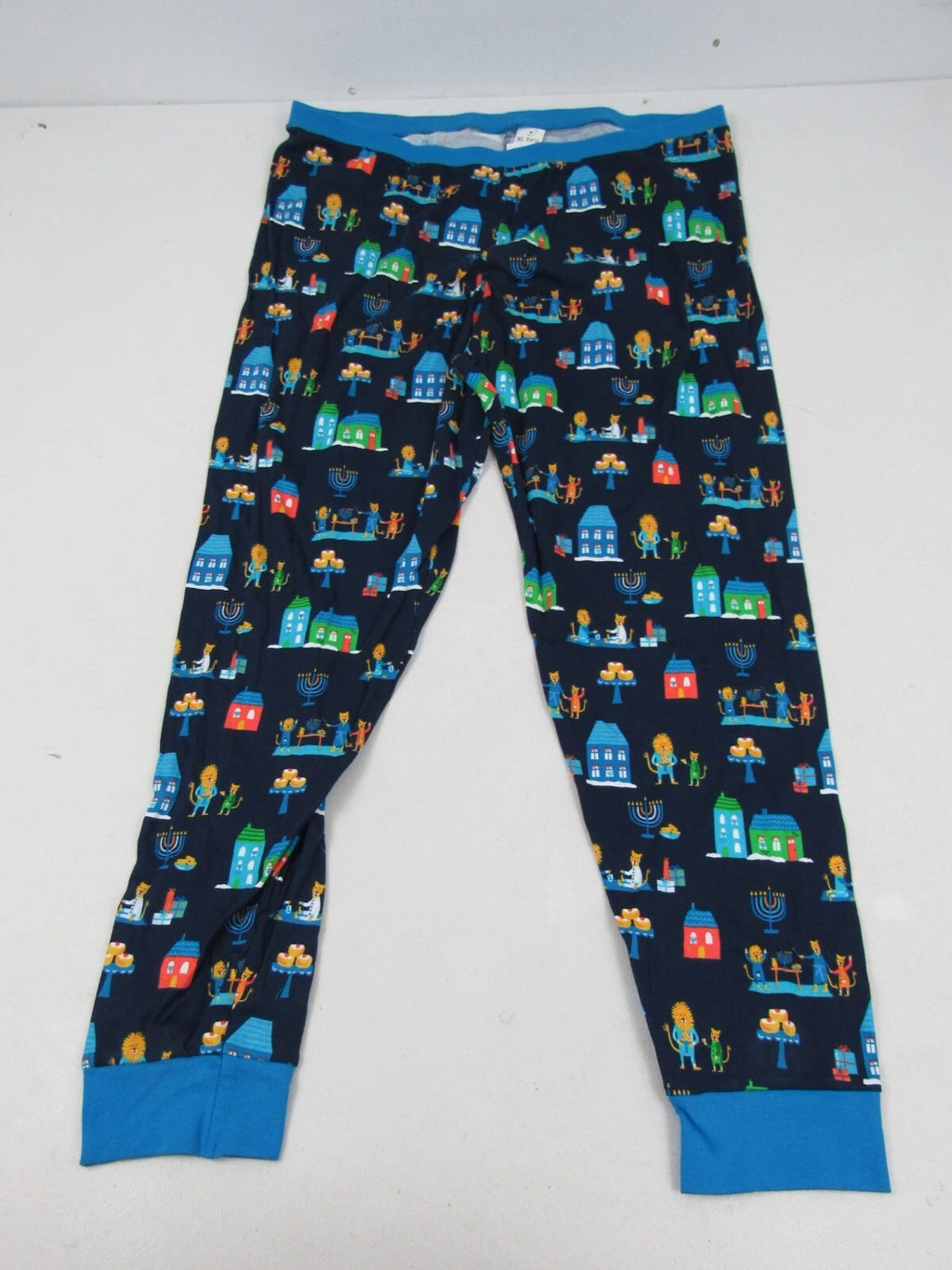 Target Mens Blue 2-Piece Long-Sleeve Lion Pajama Set