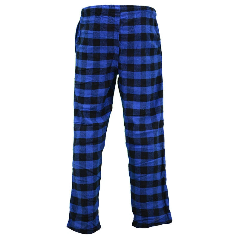 Mens Pyjamas Bottoms Flannel Check PJs Set Tartan Trousers Loungewear Pyjamas