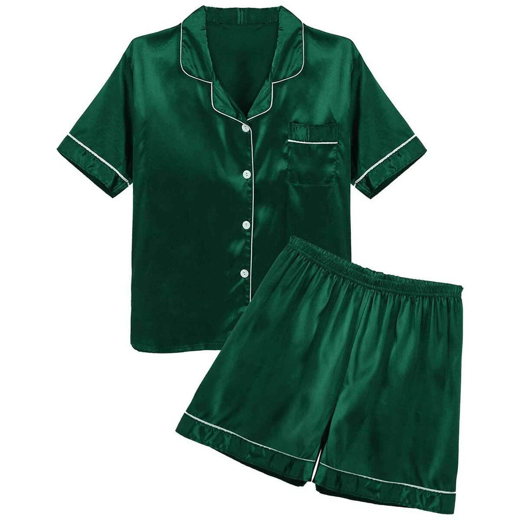 Men's Pajamas Set Soft Satin Homewear Ice Silk Bathrobes Sleepwear Nightwear