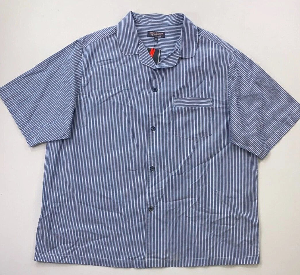 NEW Men's Roundtree & Yorke Big&Tall 2 Piece Short Sleeve Pajama Shirt Pants Set