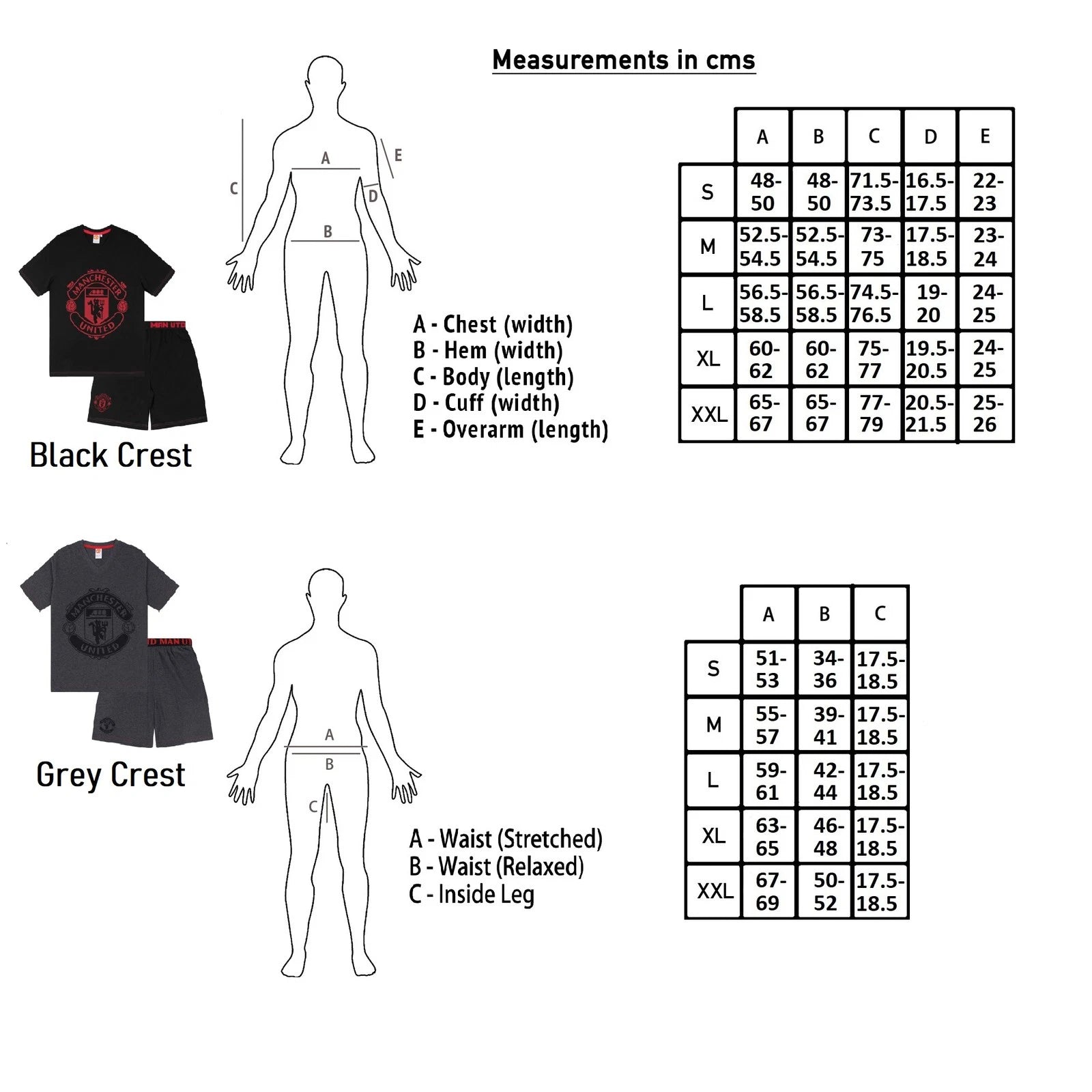 Manchester United Mens Pyjamas Short Loungewear OFFICIAL Football Gift