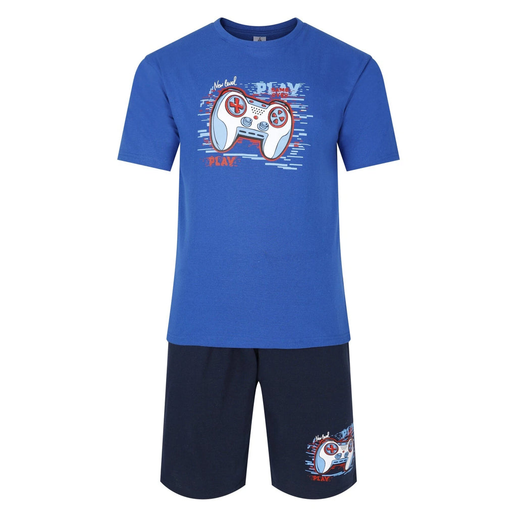 Mens Short Pyjamas Gamer PJ Sets Gaming Night Sleep Lounge Wear L XL XXL New